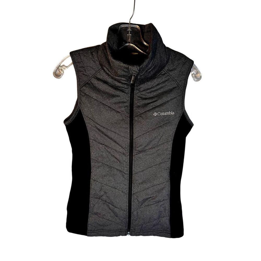 Columbia Gray/Black Full Zip Vest Women’s Sz XS